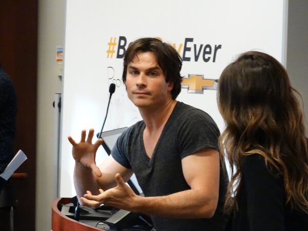 Ian Somerhalder enjoyed teaching so if he needs a second career... CREDIT: Rodney Ho/rho@ajc.com