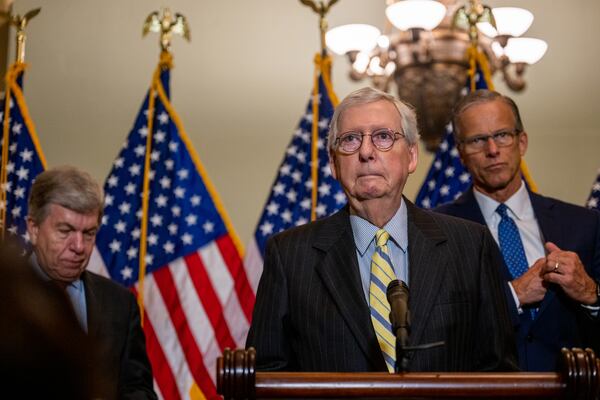 Senate GOP leader Mitch McConnell's focus on the long game ensured that then-President Donald Trump would have the opportunity to stock the federal judiciary with conservative jurists. “Republicans have played the game and they’ve played the game very well,” said Margaret Rhodes, a North Georgia Democrat. “They knew that when Donald Trump got elected they would have Supreme Court seats to fill. Now it’s time for Democrats to play the game even harder.” (Brandon Bell/Getty Images/TNS)