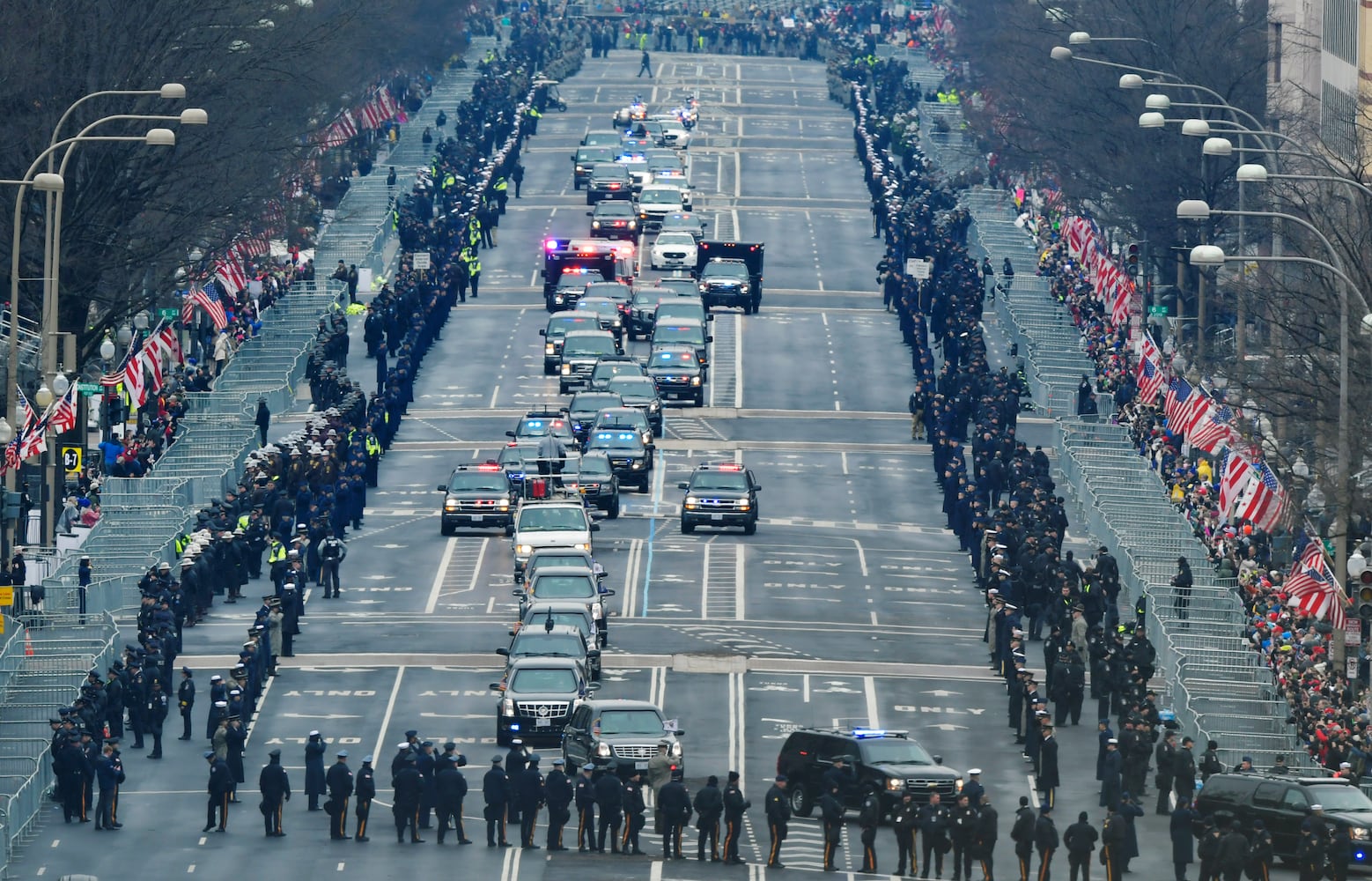 Trump-Obama motorcade