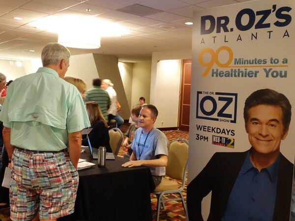 Dr. Oz and several local health partners screened hundreds of metro Atlantans at the Atlanta Hilton Saturday, Sept. 13, 2014. CREDIT: Rodney Ho/rho@ajc.com