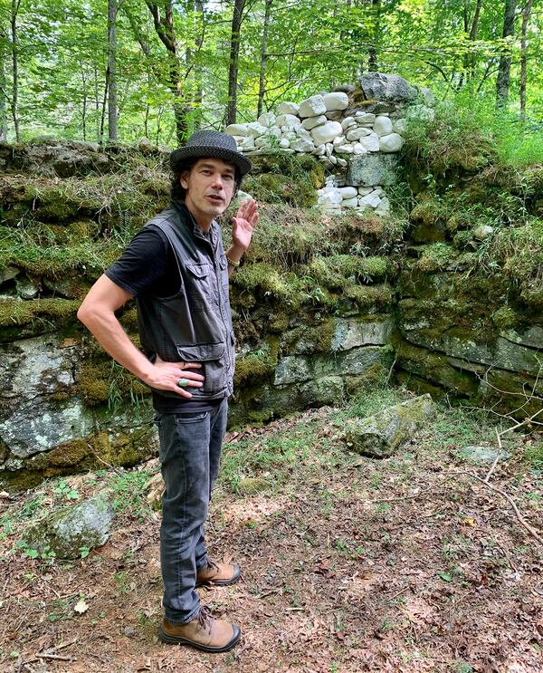 Hambidge Center Executive Director Jamie Badoud at the site where Antinori Village is projected to break ground in fall 2021. 
Courtesy of Howard Pousner 