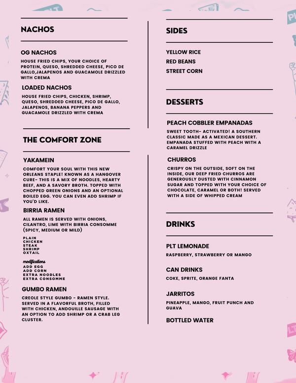 Pretty Little Tacos menu