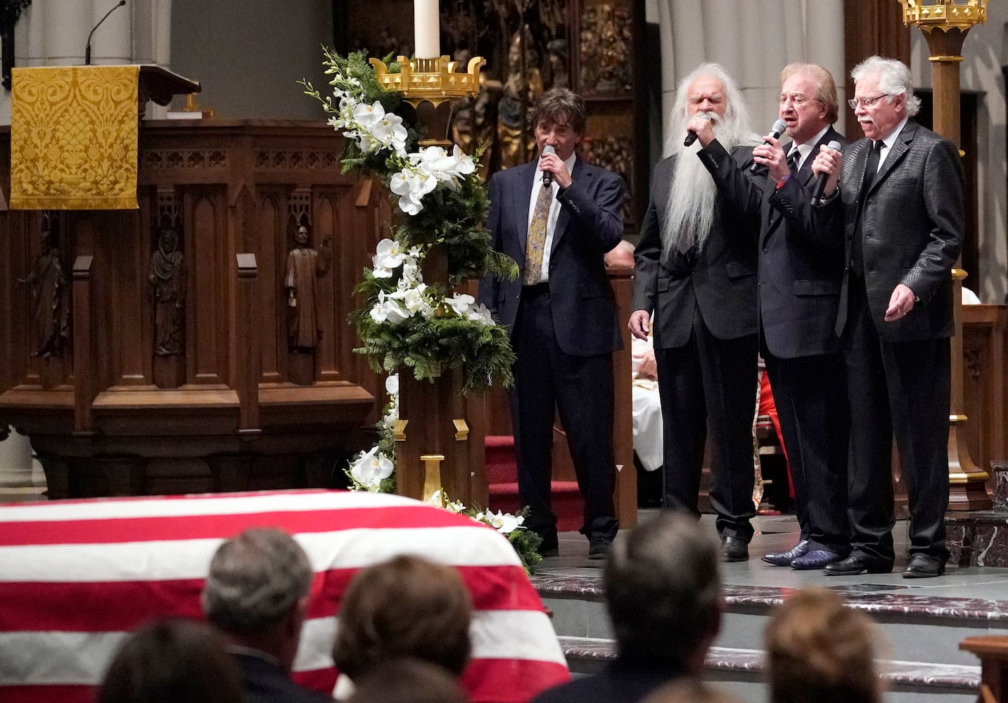 Photos: President George H.W. Bush lies in repose at Houston church