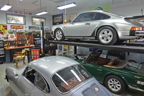 The homeowners added a detached garage for Tom Doherty's car collection, which includes a 
1972 BMW 2002 Tii, 1965 Porsche 356 and 1985 Porsche 911.