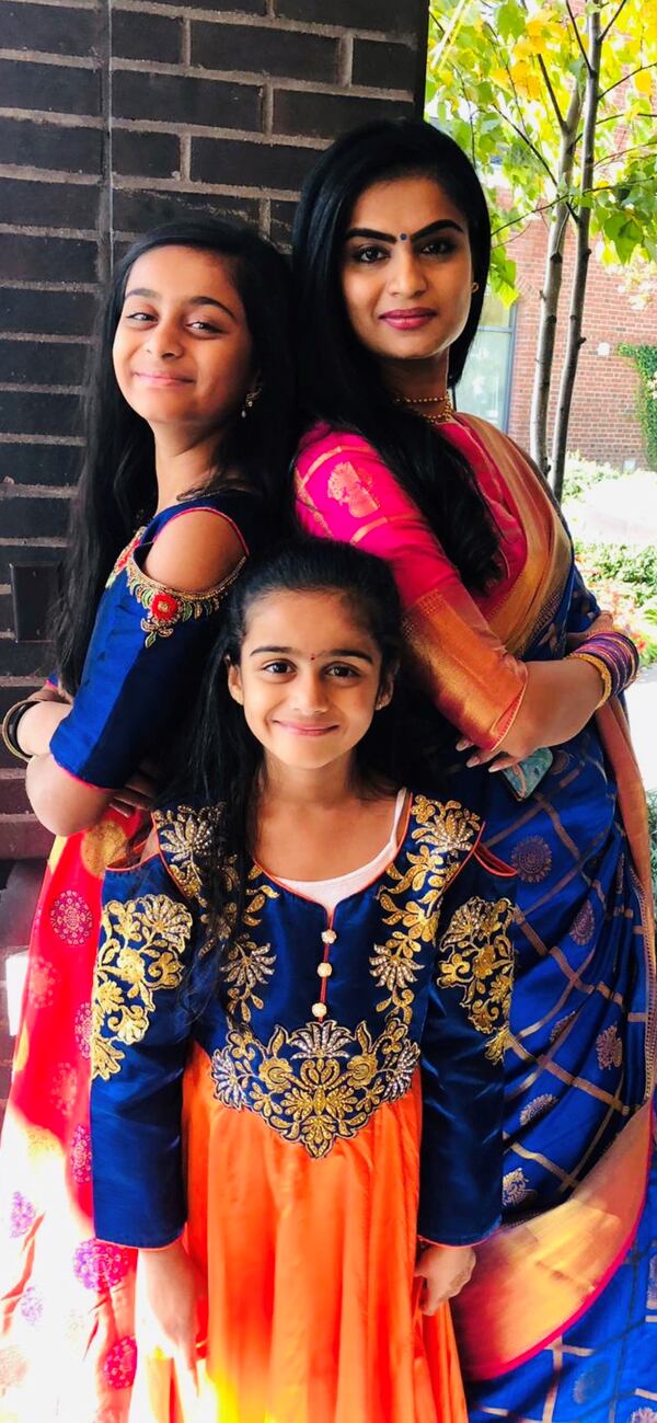 Nurse Deepa Patel and her daughters, Nandani Patel, left, and Radhika Patel. Photo contributed by Deepa Patel