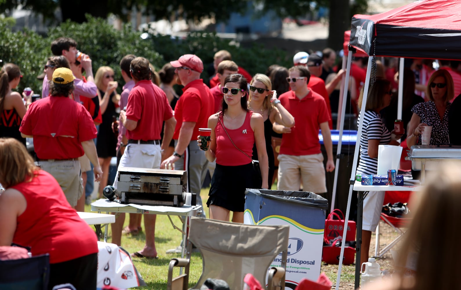 UGA fans gather before the game