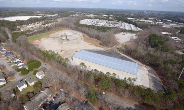 This aerial photo shows the Metro Green Recycling plant site in Stonecrest from a 2021 court filing. (Courtesy of Citizens for a Healthy and Safe Environment)