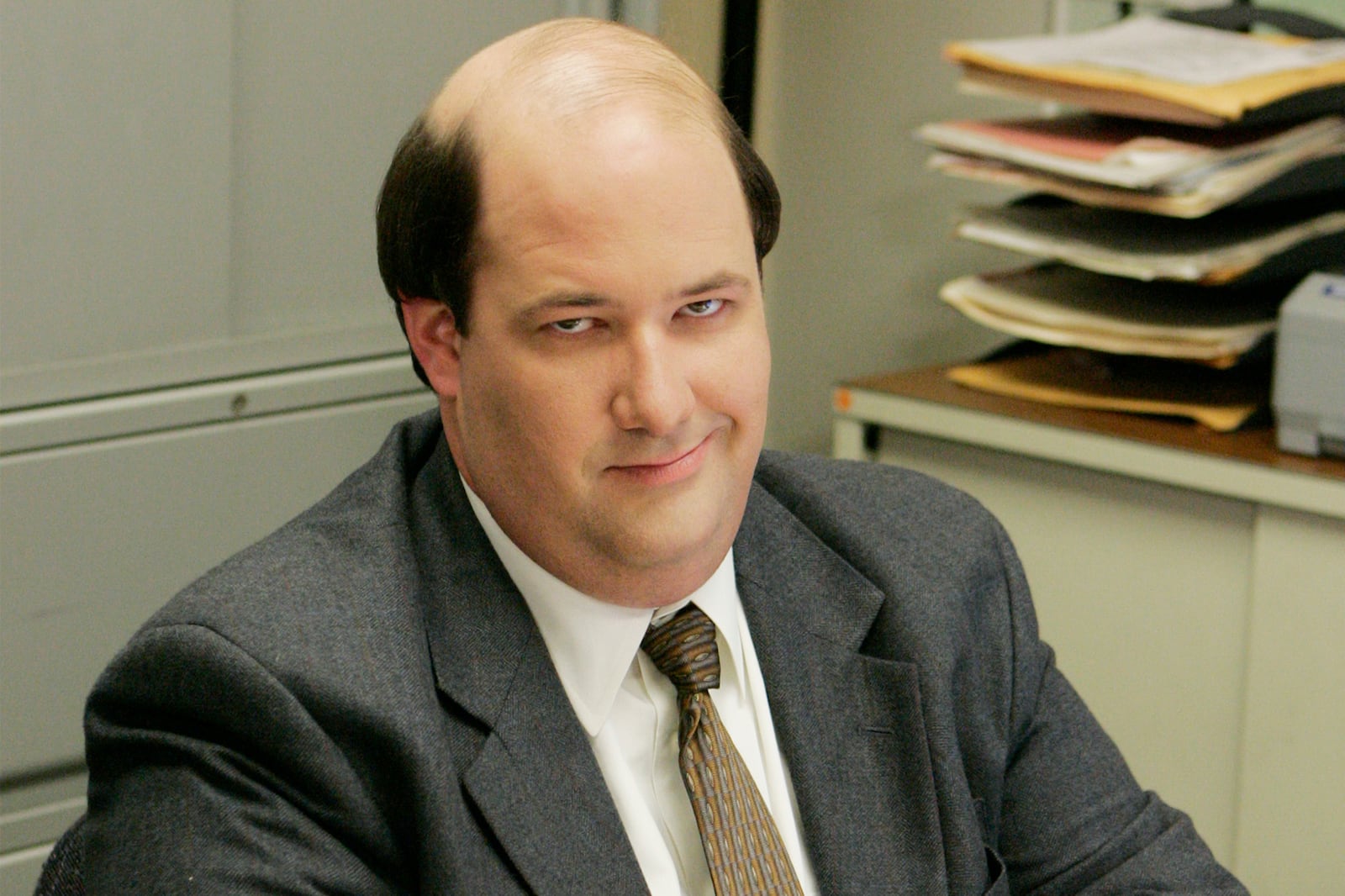 THE OFFICE -- "Chair Model" Episode 10 -- Aired 04/17/2008 -- Pictured: Brian Baumgartner as Kevin Malone  (Photo by Chris Haston/NBCU Photo Bank/NBCUniversal via Getty Images via Getty Images)