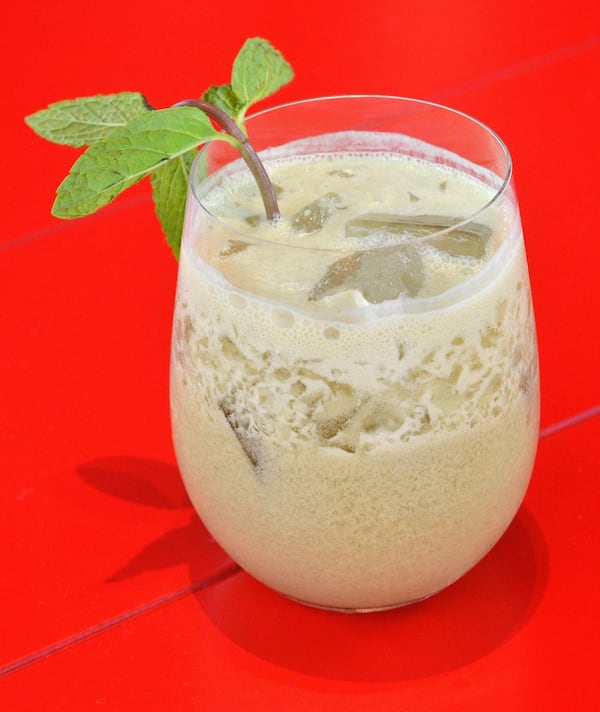 Matcha Cocktail served at Nexto. Styling by Hank Weatherby. (Photo by Chris Hunt/Special)