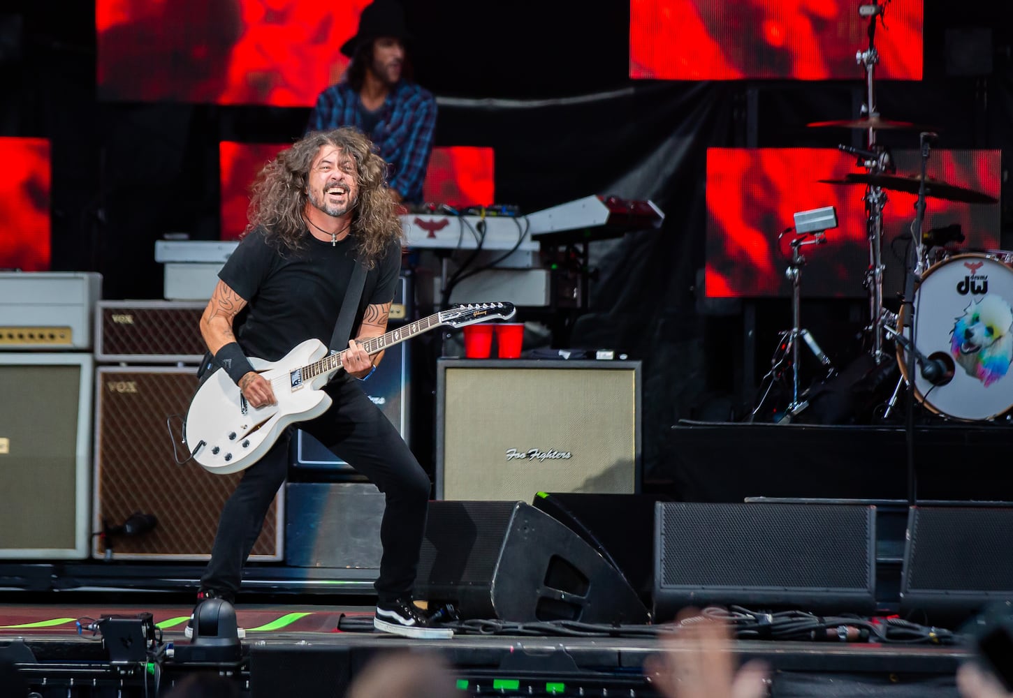 Atlanta, Ga: Foo Fighters closed out Shaky Knees 2024 on Sunday night with extended versions of their biggest hits. Photo taken Sunday May 5, 2024 at Central Park, Old 4th Ward. (RYAN FLEISHER FOR THE ATLANTA JOURNAL-CONSTITUTION)