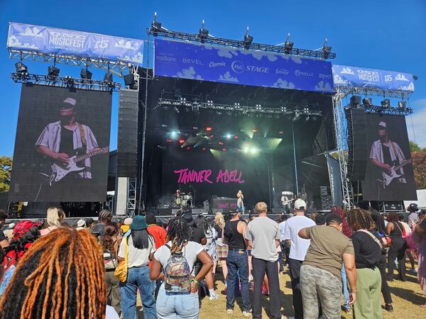 Tanner Adell on the P&G stage on Saturday afternoon Oct. 26, 2024 at One Musicfest in Central Park.