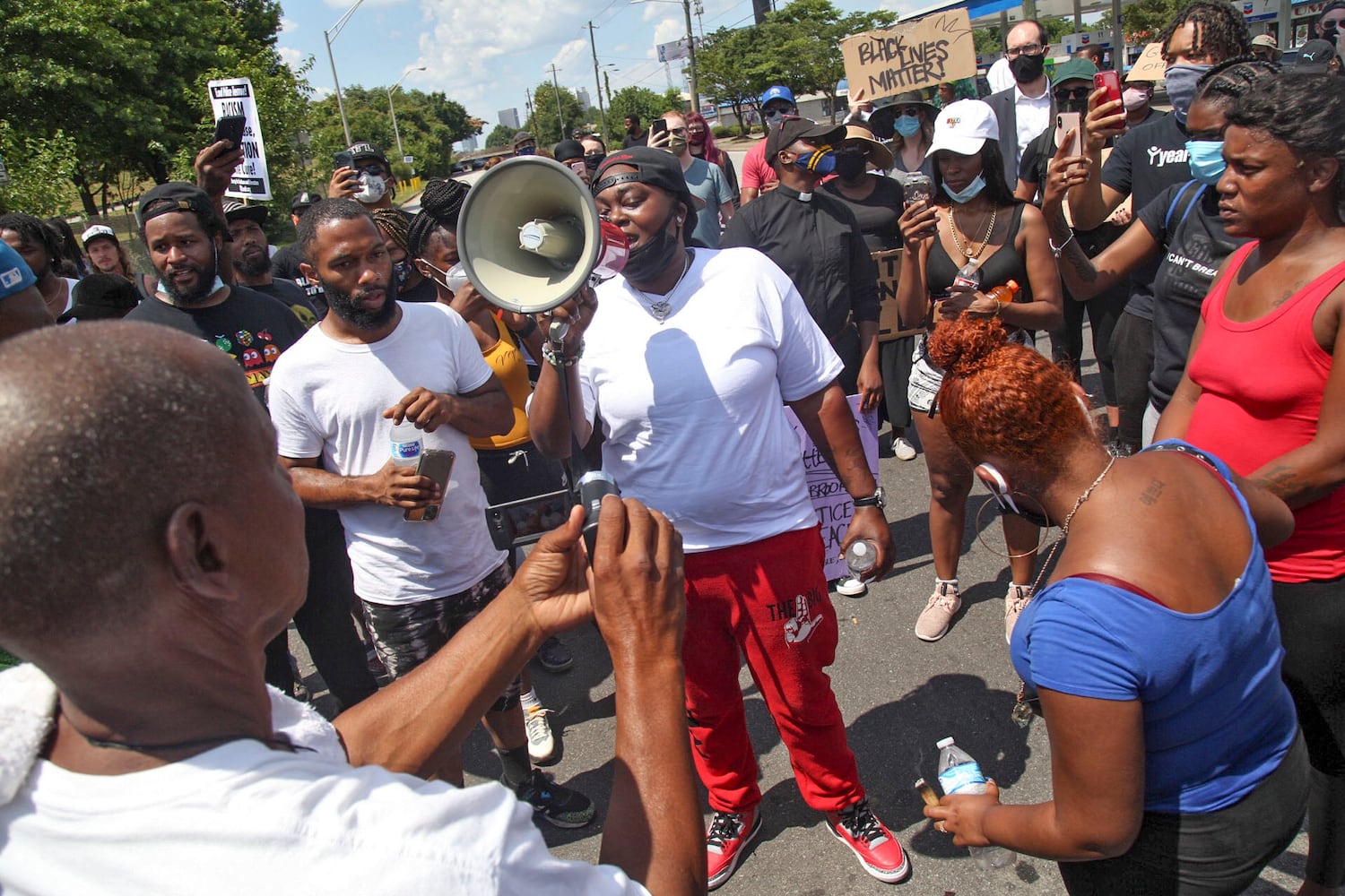 PHOTOS: Protesters gather in Atlanta over Friday’s police shooting