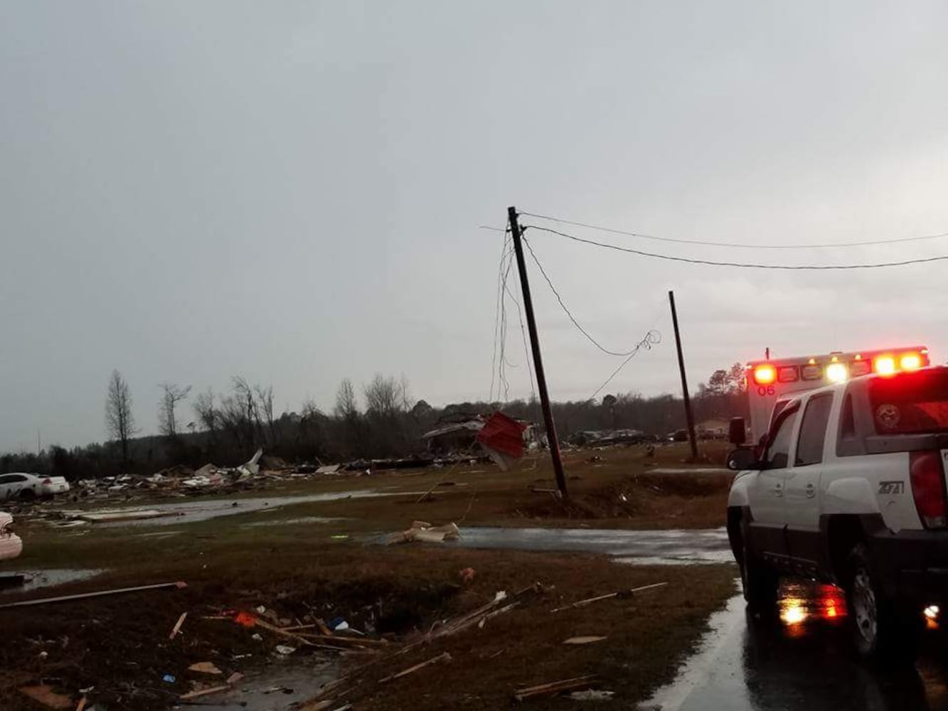 Strong storms moved through Georgia causing deaths and damage