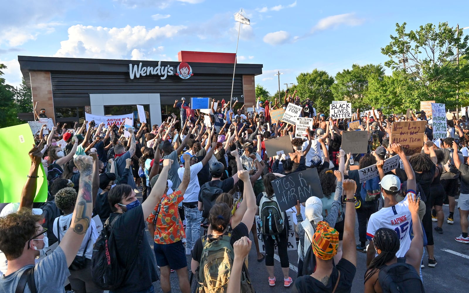 PHOTOS: Protesters gather in Atlanta over Friday’s police shooting