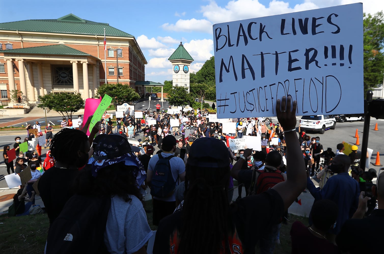 Photos: Police, protesters in Lawrenceville