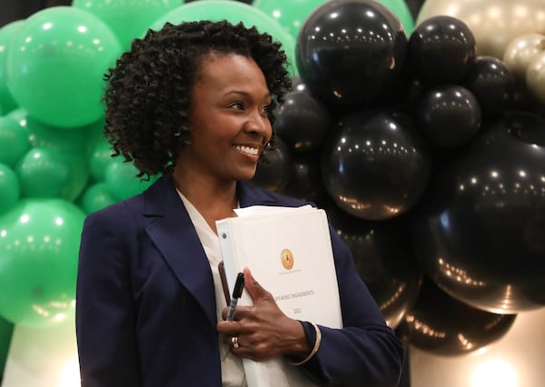 Cobb County Chairwoman Lisa Cupid before delivering the State of the County Address on Thursday, March 31, 2022, in Marietta, Ga. Branden Camp/For The Atlanta Journal-Constitution