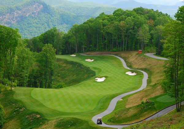 The view from a tee box at the mountaintop Bear Lake Reserve golf course in North Carolina.
Courtesy of Bear Lake Reserve