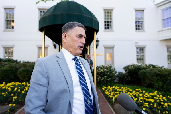 Rep. Andrew Clyde, R-Ga., seen here leaving the Capitol Hill Club in Washington last month, has staked out hard positions on who — or what — deserves to be honored by Congress, often voting against his own party’s position. (Bill Clark/CQ Roll Call via AP Images)