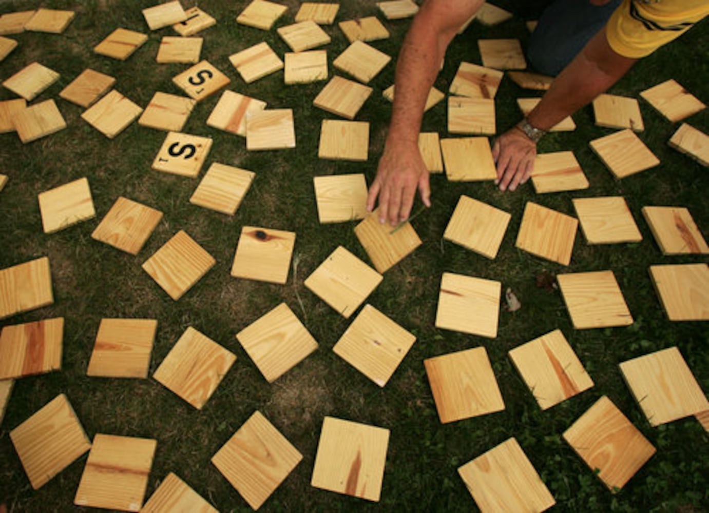 Lawn Scrabble a game you can make, then play