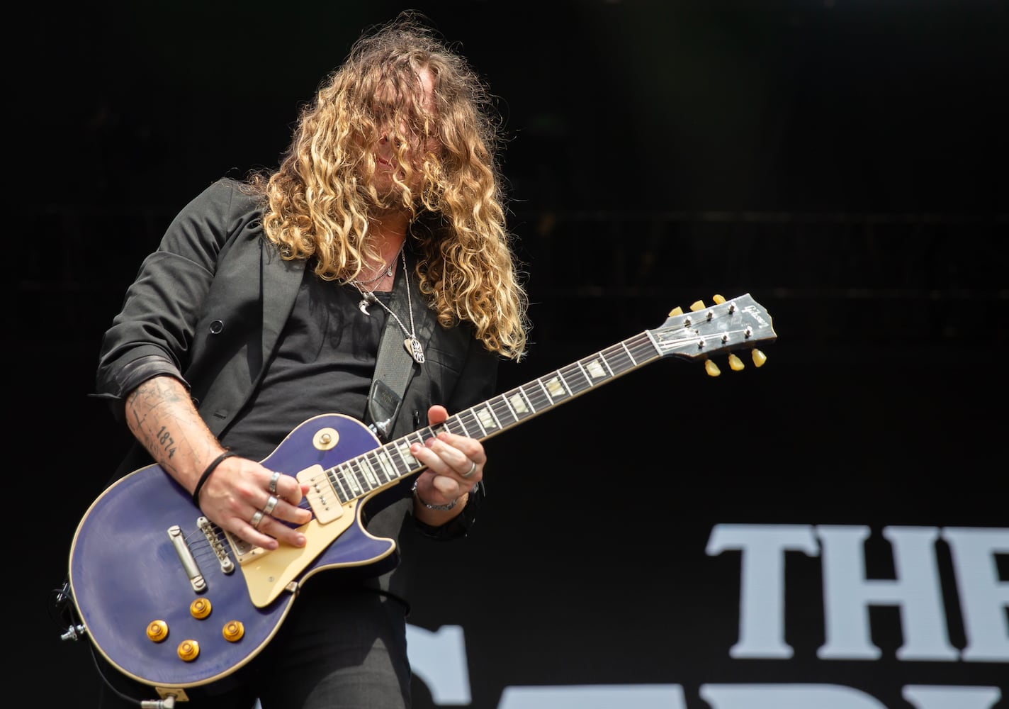 Atlanta, Ga: The Struts brought their brand of glam rock to a crowd that belted out every word at the Piedmont Stage on Sunday. Photo taken May 5, 2024 at Central Park, Old 4th Ward. (RYAN FLEISHER FOR THE ATLANTA JOURNAL-CONSTITUTION)