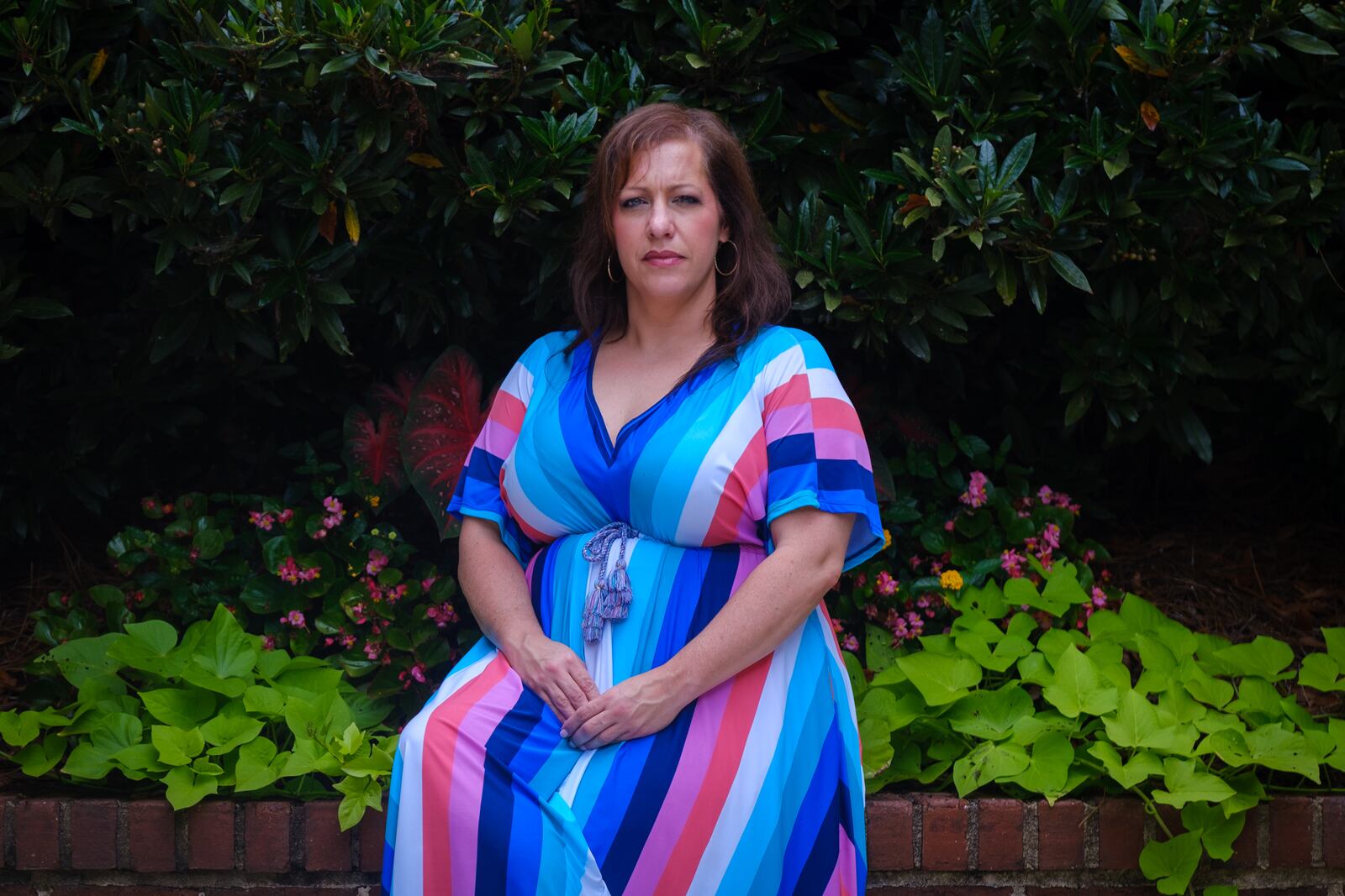 Jessica Moyer poses for a portrait in Alpharetta on Wednesday, June 29, 2022. (Arvin Temkar / arvin.temkar@ajc.com)