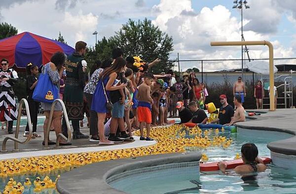 Enjoy games at the pool and other activities before and after the ducks hit the pool at the Gwinnett Duck Derby.