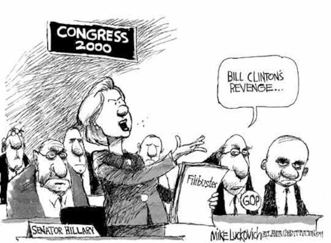 Vintage Hillary Clinton cartoons by AJC's Mike Luckovich