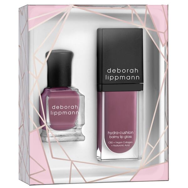 Deborah Lippman Lip and Nail Duet, Deborah Lippman enters the luxury makeup market with the new Hydra-Cushion Balmy Lip Gloss, $25.