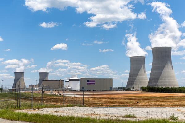 Cooling towers for all four units are seen at Plant Vogtle, operated by Georgia Power Co., in east Georgia's Burke County near Waynesboro, on Wednesday, May 29, 2024. (Arvin Temkar / AJC)