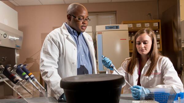 University of Georgia associate professor Franklin West (left) has been closely involved in stem cell research during his 10 years as a faculty member. (Courtesy of University of Georgia)