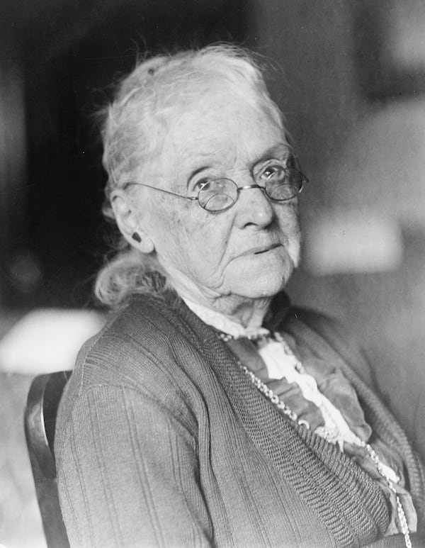 Rebecca Ann Latimer Felton (1835-1930) was the first woman to serve in the United States Senate and remains the only woman to have served as a U.S. Senator from Georgia. She was appointed to the office as political stunt. Gov. Thomas Hardwick appointed her after the death of Sen. Thomas E. Watson died on Sept.26, 1922; Hardwick sought the seat for himself and thought appointing the 87 year-old Felton would endear him to newly enfranchised women voters. Felton served for just 24 hours. Hardwick lost in a special election two weeks later to Walter F. George.