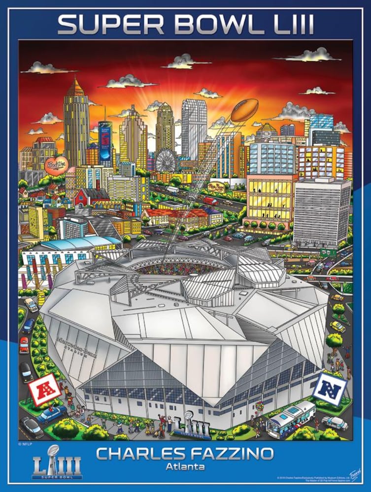 Fazzino 's Super Bowl posters