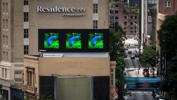 Peter Bahouth's "Vent" (2016-2023) at Margaret Mitchell Square. Photo: Courtesy of Arts & Entertainment Atlanta