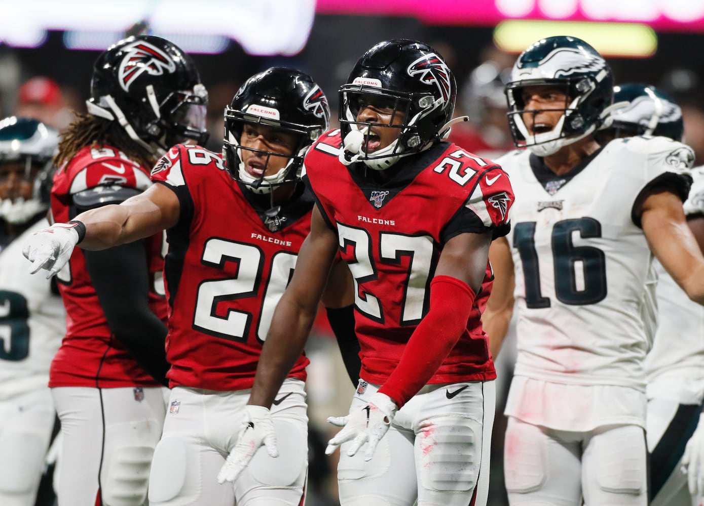 Photos: Falcons outlast Eagles for first win