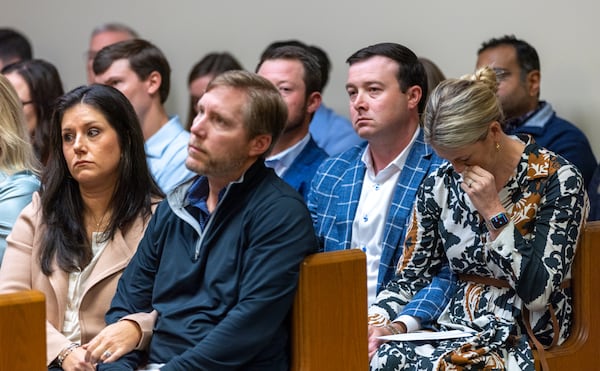 Parents Jessica Bryant (from left), Chris Bryant, John Fisher and Jackie Fisher attended Friday's sentencing. Arvin Temkar/arvin.temkar@ajc.com