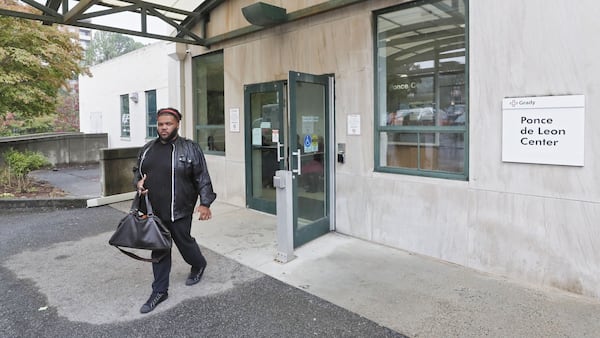 Caleb Hobbs, 29, visited the Ponce de Leon Center Wednesday to get replacements for HIV medications stolen from his truck Oct. 12. They are worth about $3,000, he said. Even with insurance, co-pays cost as much as $100 per prescription. BOB ANDRES / ROBERT.ANDRES@AJC.COM