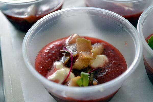 Turnip Truck's strawberry gazpacho