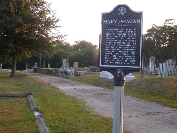 Mary Phagan is buried in the Marietta City Cemetery, not far from the Marietta Square. Photo: Jennifer Brett