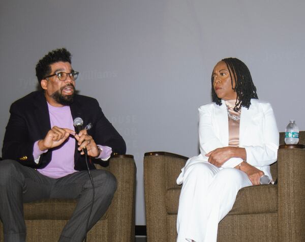 Morehouse psychology Professor David Rice joined the panel discussion Monday night. (Photo Courtesy of Elise Sampson)