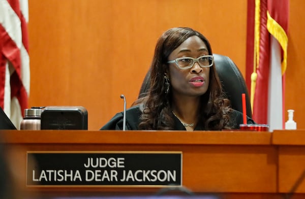 September 23, 2019 - Decatur - Judge LaTisha Dear Jackson ruled on motions that were filed in the case on Friday as jury selection began in the murder trial of former DeKalb County Police Officer Robert "Chip" Olsen.   Bob Andres / robert.andres@ajc.com