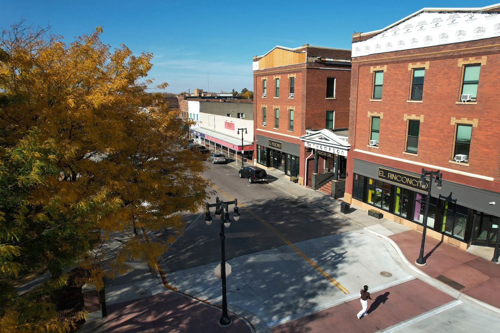 Downtown Worthington, Minn., on Tuesday, Oct. 22, 2024. (AP Photo/Jessie Wardarski)