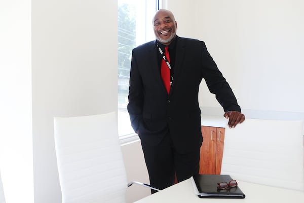 Michael Greene in a conference room at Westside Works in Atlanta. Greene spent more than a decade in prison, where he earned a marketing degree and became a paralegal. He is now working for Westside Works. “There is life after incarceration,” he said. Christina Matacotta/Christina.Matacotta@ajc.com