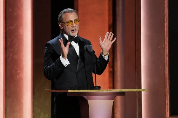 Daniel Craig speaks during the 15th Governors Awards on Sunday, Nov. 17, 2024, at The Ray Dolby Ballroom in Los Angeles. (AP Photo/Chris Pizzello)