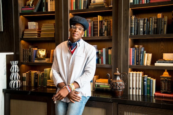 Owner  Cam Newton in the library at Fellaship. Photo credit- Mia Yakel.