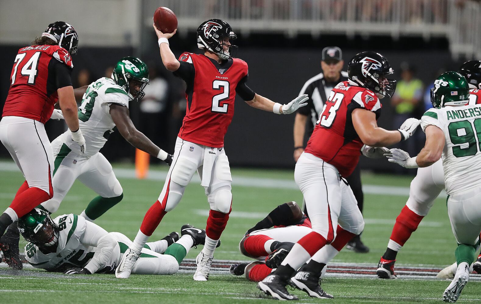 Photos: Falcons host Jets in third exhibition game