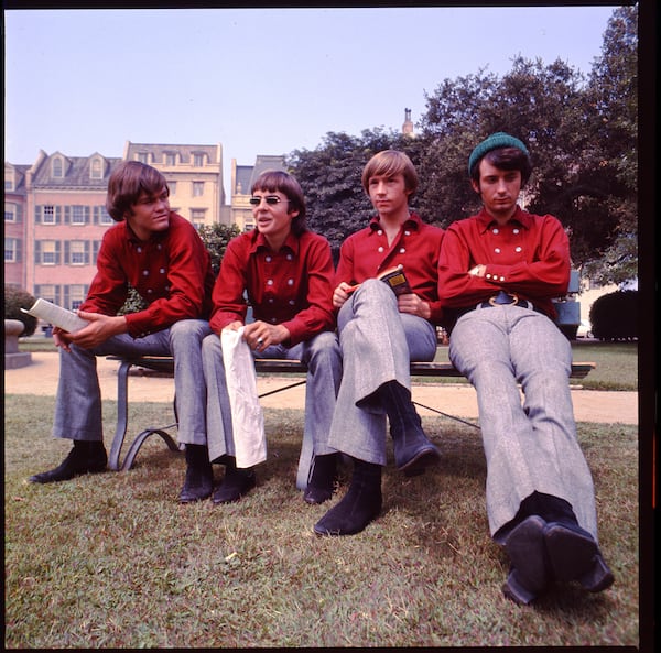 The two surviving members of 1960s legends the Monkees bring their farewell tour to Atlanta Symphony Hall on Friday, Oct. 8. The original group was Micky Dolenz (from left), the late Davy Jones, the late Peter Tork, Michael Nesmith.