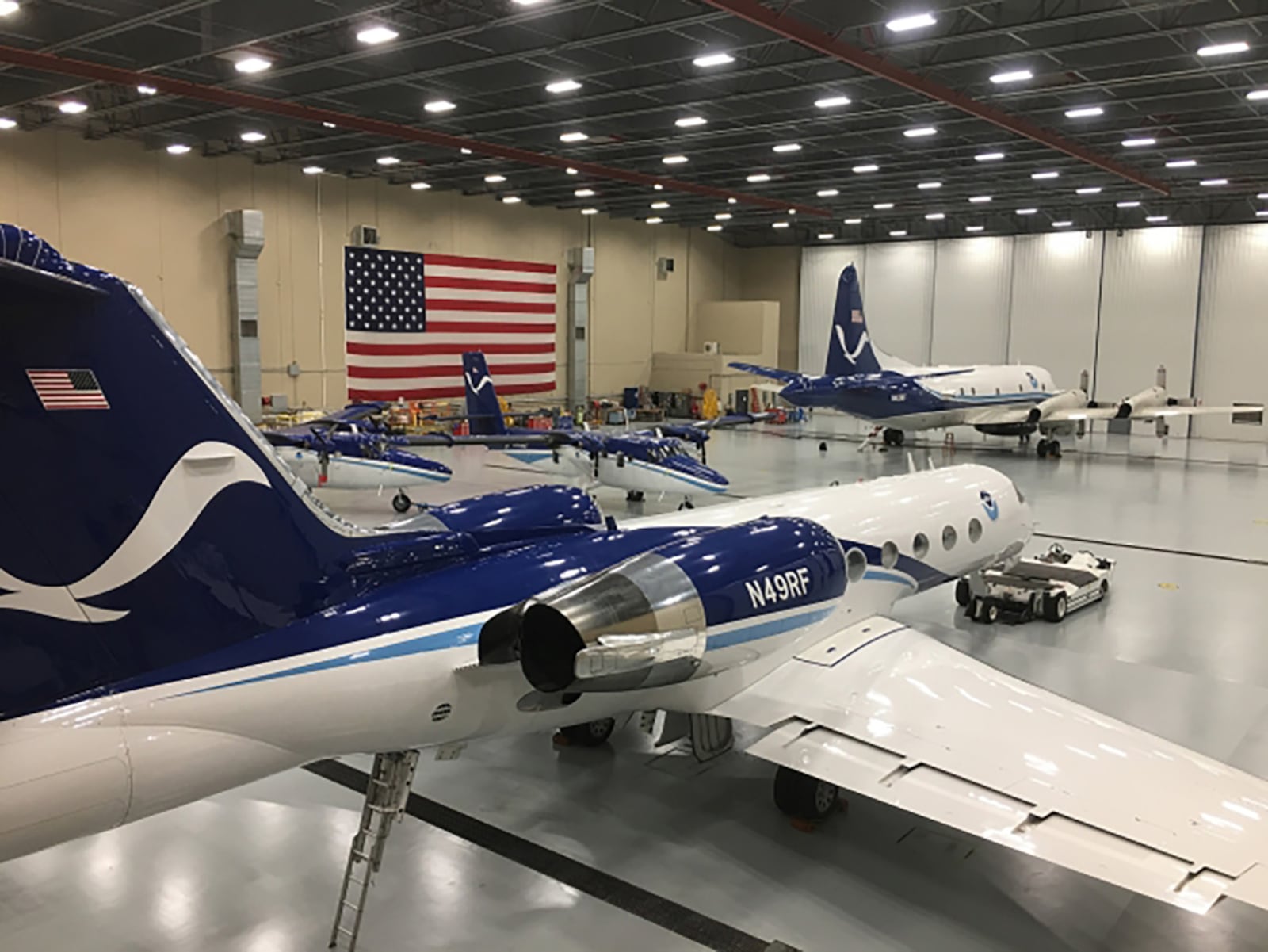 The P-3s and G-IV are based at NOAA’s Aircraft Operations Center (AOC) in Lakeland, Florida. (NOAA/TNS)