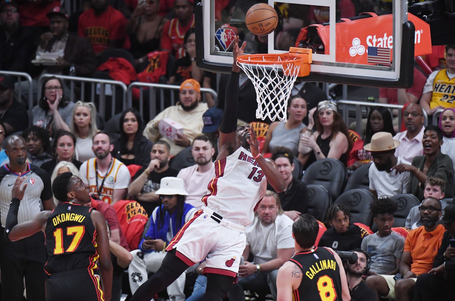 Hawks-Heat playoff photo