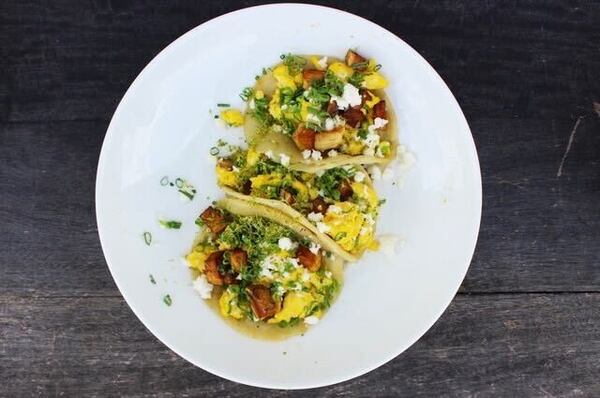 Tacos from the menu of La Chiquiada.