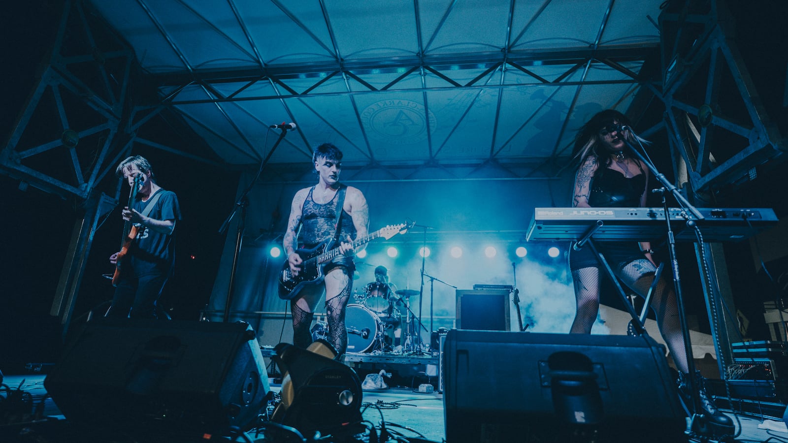 Vision Video perform as headliners on Saturday night at the AthFest outdoor music festival. Photos: Garrett Cardoso